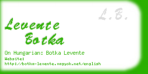 levente botka business card